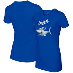 Los Angeles Dodgers Tiny Turnip Women's Shark T-Shirt - Royal - MLB Discount