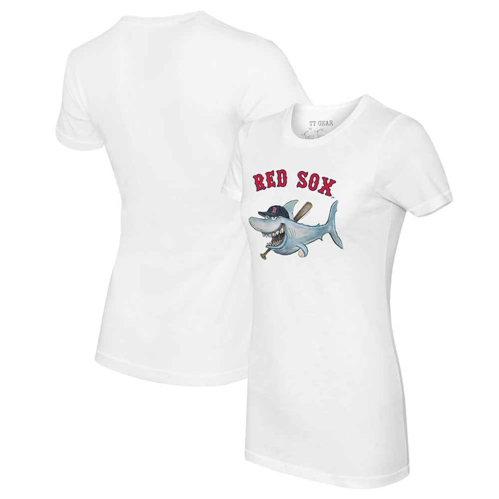 Boston Red Sox Tiny Turnip Women's Shark Logo T-Shirt - White - MLB Online