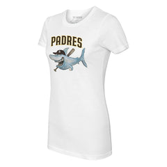 San Diego Padres Tiny Turnip Women's Shark Logo T-Shirt - White - MLB Discount