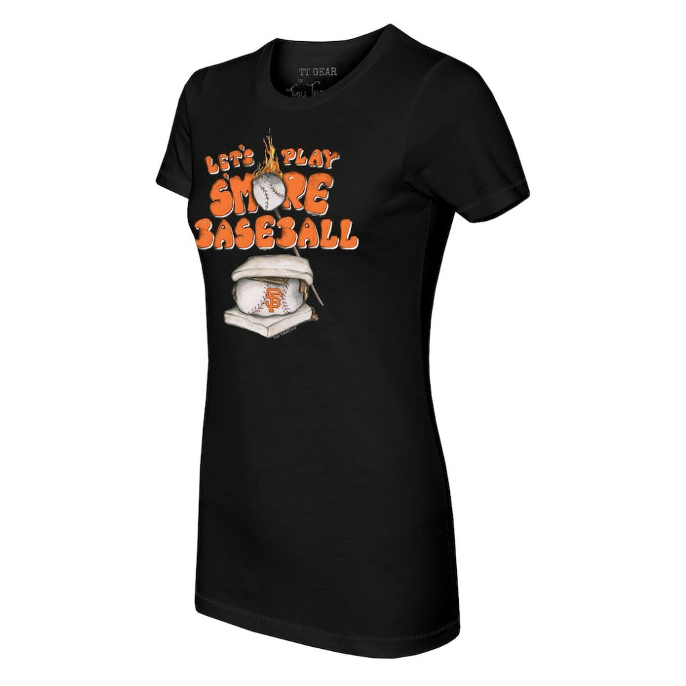 San Francisco Giants Tiny Turnip Women's Smores T-Shirt - Black - MLB Lifestyle