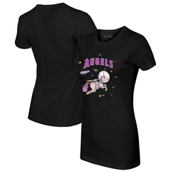 Los Angeles Angels Tiny Turnip Women's Space Unicorn T-Shirt - Black - MLB on Sale