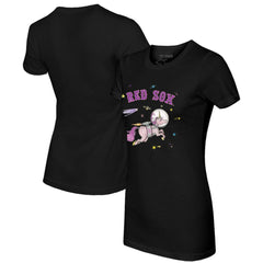 Boston Red Sox Tiny Turnip Women's Space Unicorn T-Shirt - Black - MLB Discount