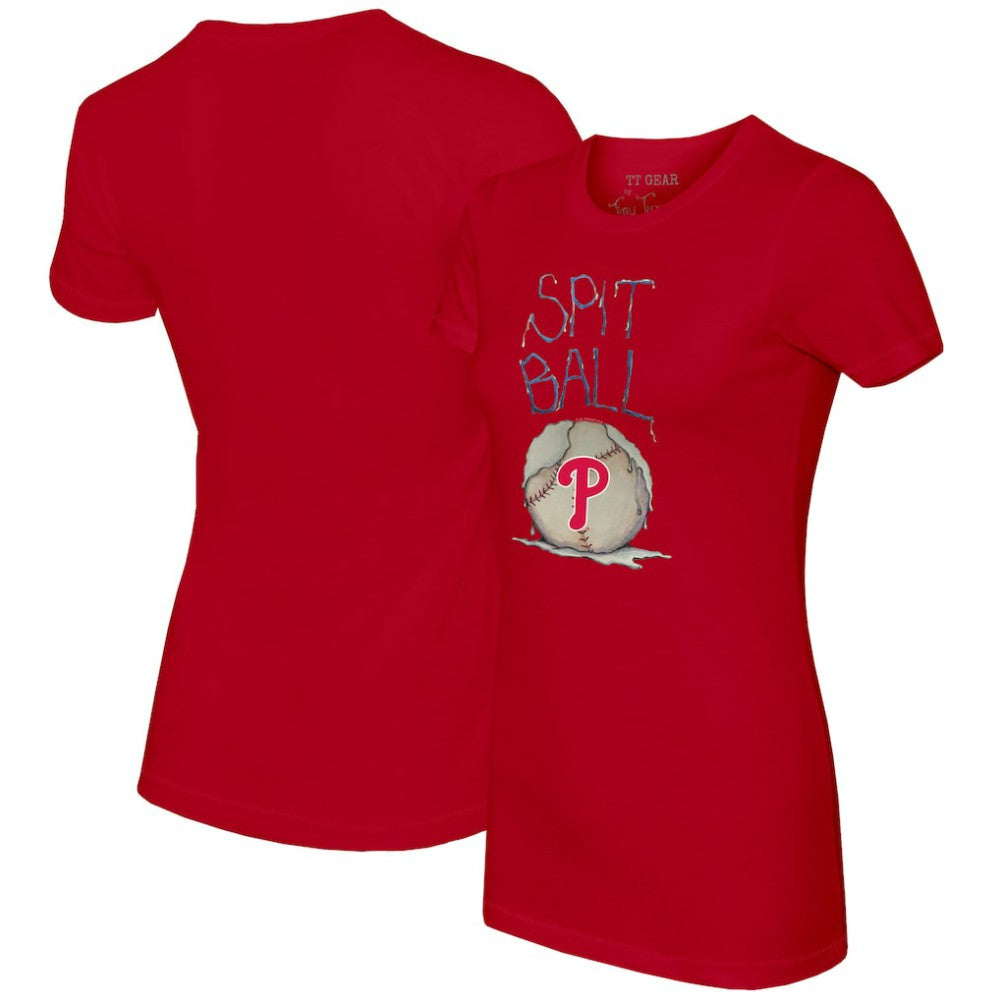 Philadelphia Phillies Tiny Turnip Women's Spit Ball T-Shirt - Red - MLB Online