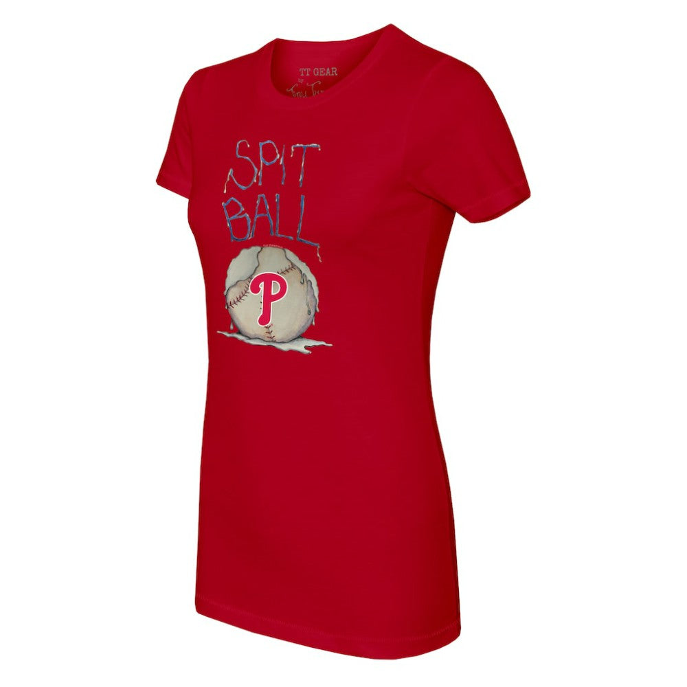 Philadelphia Phillies Tiny Turnip Women's Spit Ball T-Shirt - Red - MLB Online