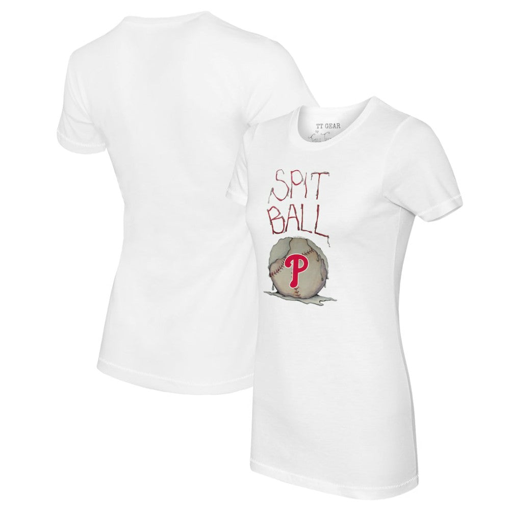 Philadelphia Phillies Tiny Turnip Women's Spit Ball T-Shirt - White - MLB on Sale