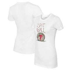 Philadelphia Phillies Tiny Turnip Women's Spit Ball T-Shirt - White - MLB on Sale