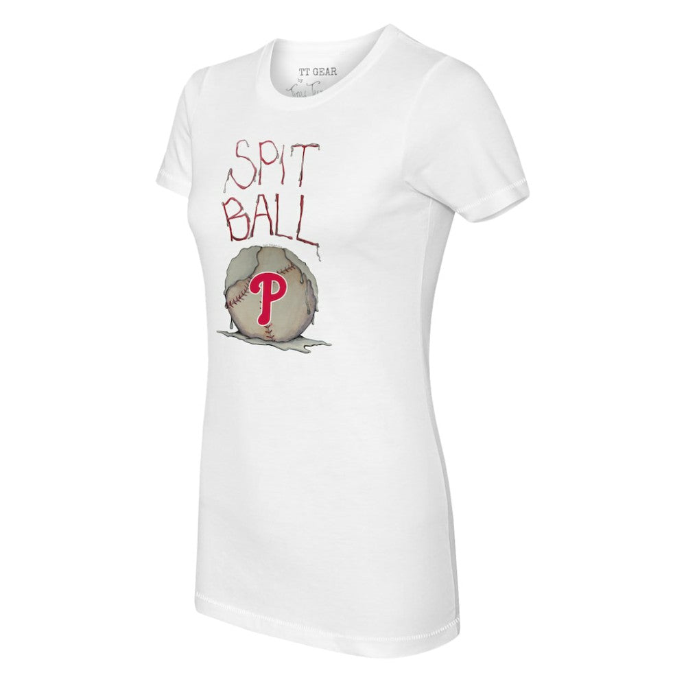 Philadelphia Phillies Tiny Turnip Women's Spit Ball T-Shirt - White - MLB on Sale
