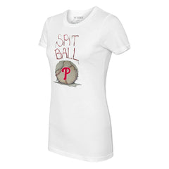 Philadelphia Phillies Tiny Turnip Women's Spit Ball T-Shirt - White - MLB on Sale