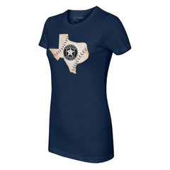 Houston Astros Tiny Turnip Women's State Outline T-Shirt - Navy - MLB Sale