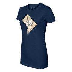 Washington Nationals Tiny Turnip Women's State Outline T-Shirt - Navy - MLB Sale