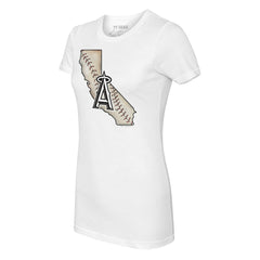 Los Angeles Angels Tiny Turnip Women's State Outline T-Shirt - White - MLB Online