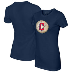 Cleveland Guardians Tiny Turnip Women's Stitched Baseball T-Shirt - Navy - MLB Discount