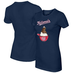 Washington Nationals Tiny Turnip Women's Sundae Helmet T-Shirt - Navy - MLB Lifestyle
