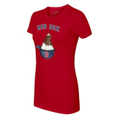 Boston Red Sox Tiny Turnip Women's Sundae Helmet T-Shirt - Red - MLB on Sale