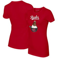 Cincinnati Reds Tiny Turnip Women's Sundae Helmet T-Shirt - Red - MLB Online