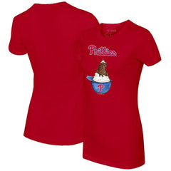 Philadelphia Phillies Tiny Turnip Women's Sundae Helmet T-Shirt - Red - MLB on Sale
