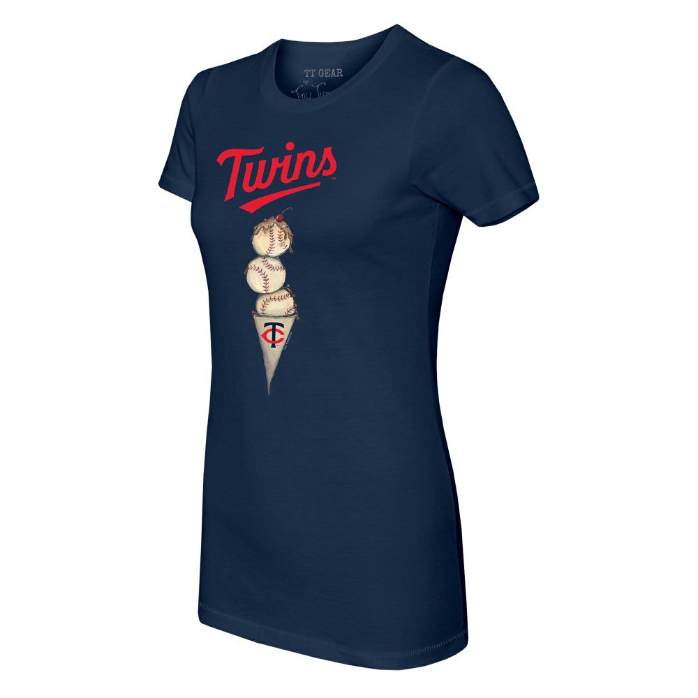 Minnesota Twins Tiny Turnip Women's Triple Scoop T-Shirt - Navy - MLB Online