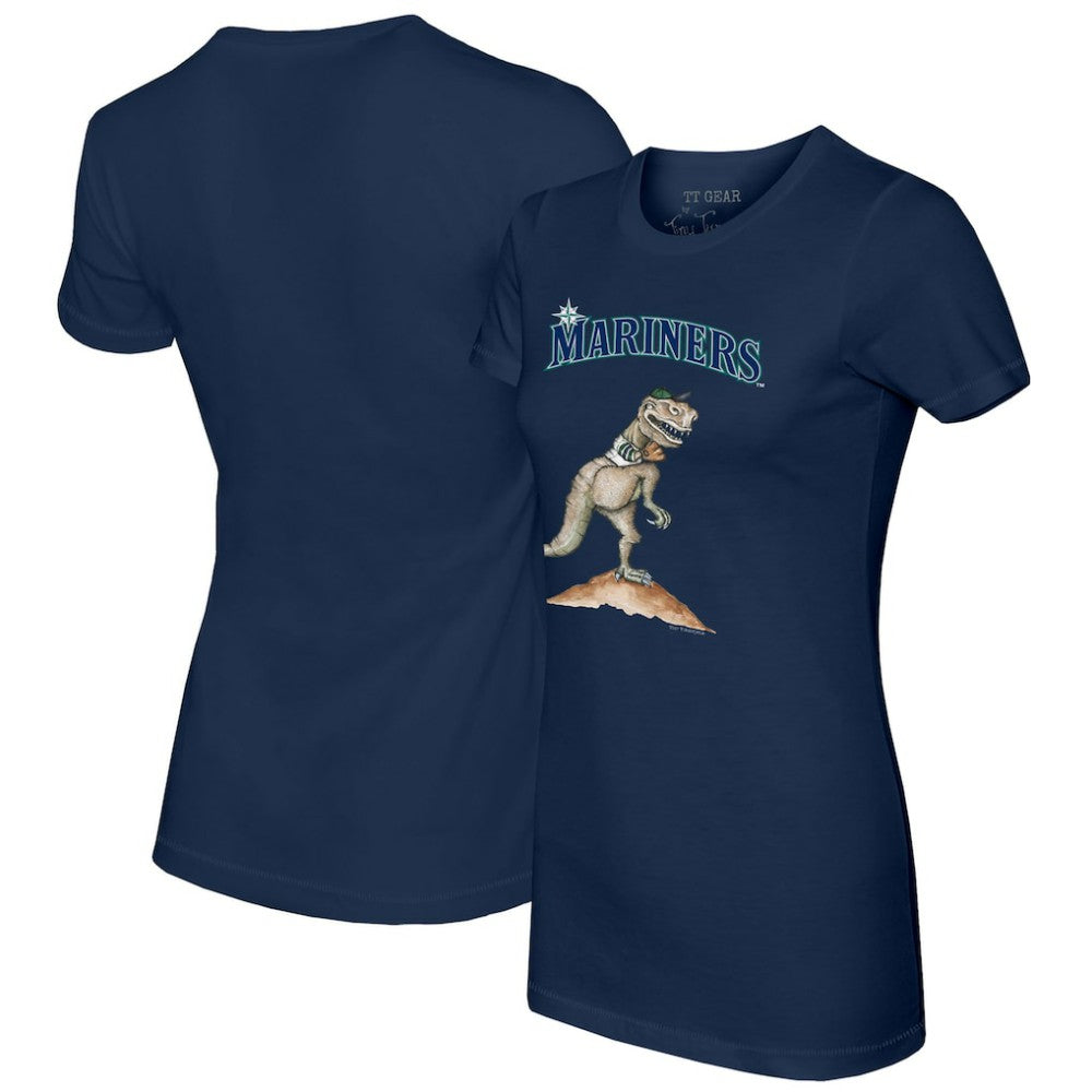 Seattle Mariners Tiny Turnip Women's TT Rex T-Shirt - Navy - MLB on Sale