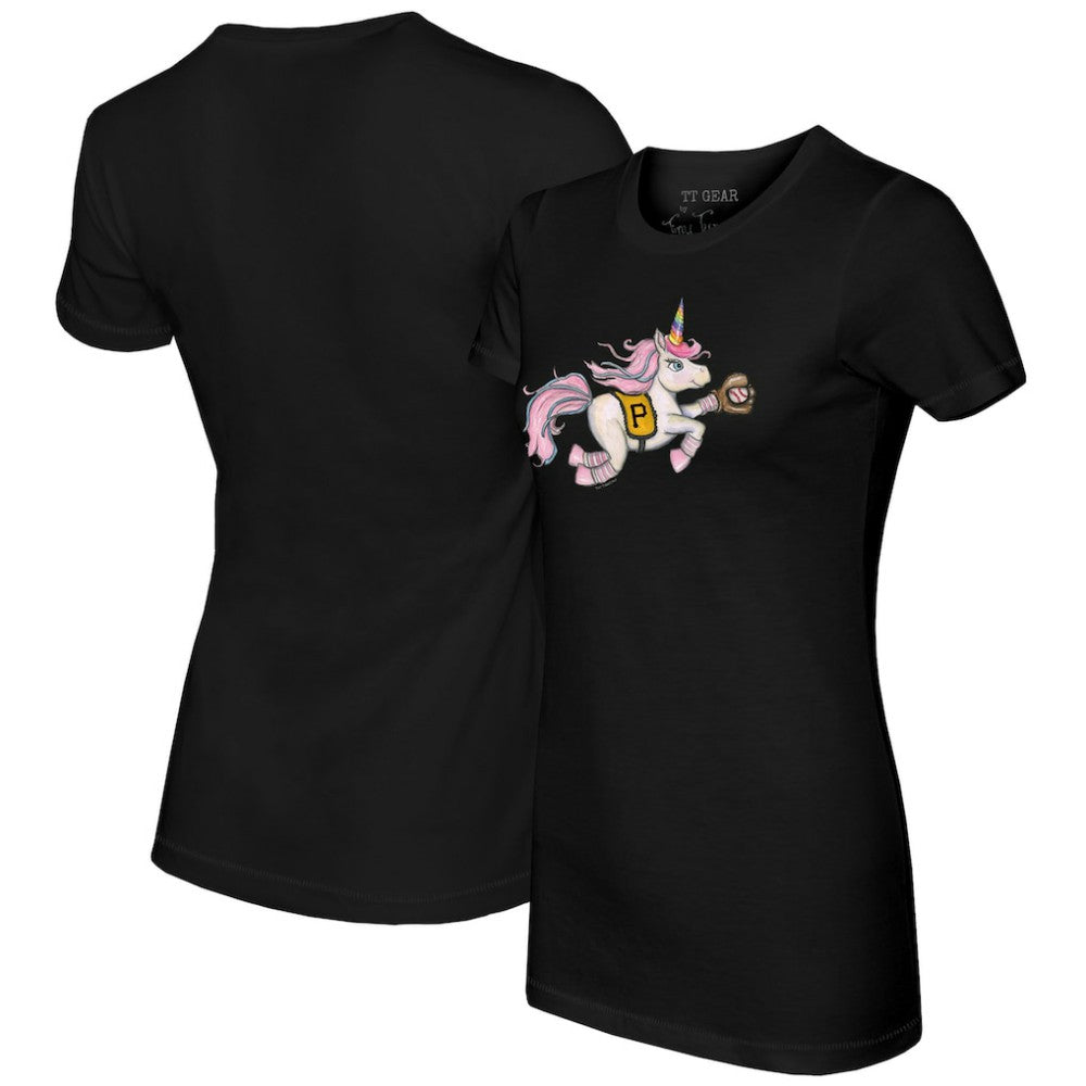 Pittsburgh Pirates Tiny Turnip Women's Unicorn T-Shirt - Black - MLB Online