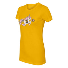 San Diego Padres Tiny Turnip Women's Unicorn T-Shirt - Gold - MLB Sale