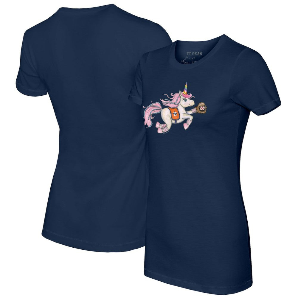 Houston Astros Tiny Turnip Women's Unicorn T-Shirt - Navy - MLB Lifestyle