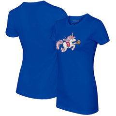 Texas Rangers Tiny Turnip Women's Unicorn T-Shirt - Royal - MLB Lifestyle
