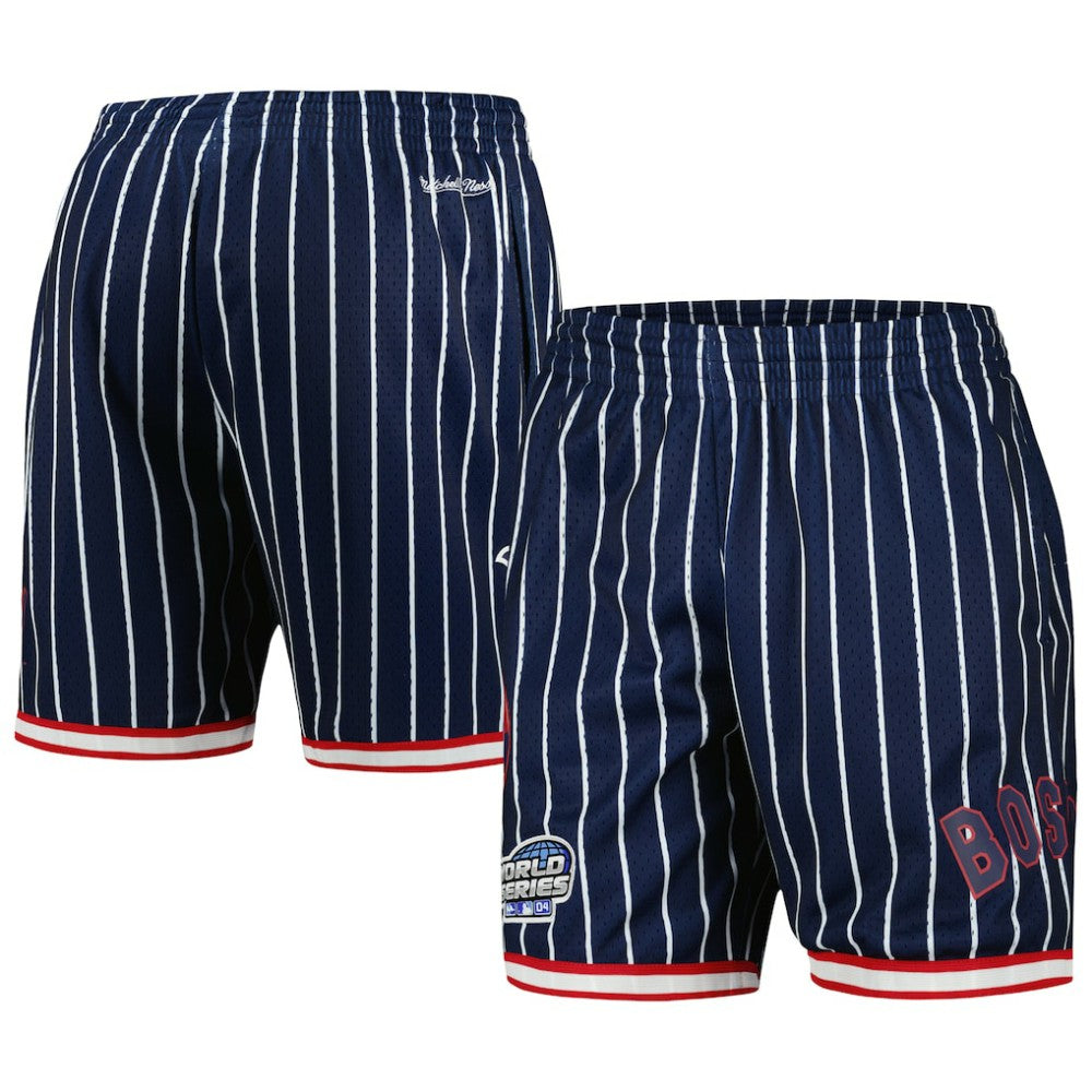 Boston Red Sox Mitchell & Ness Cooperstown Collection 2004 World Series City Collection Mesh Shorts - Navy - Mitchell & Ness Lifestyle