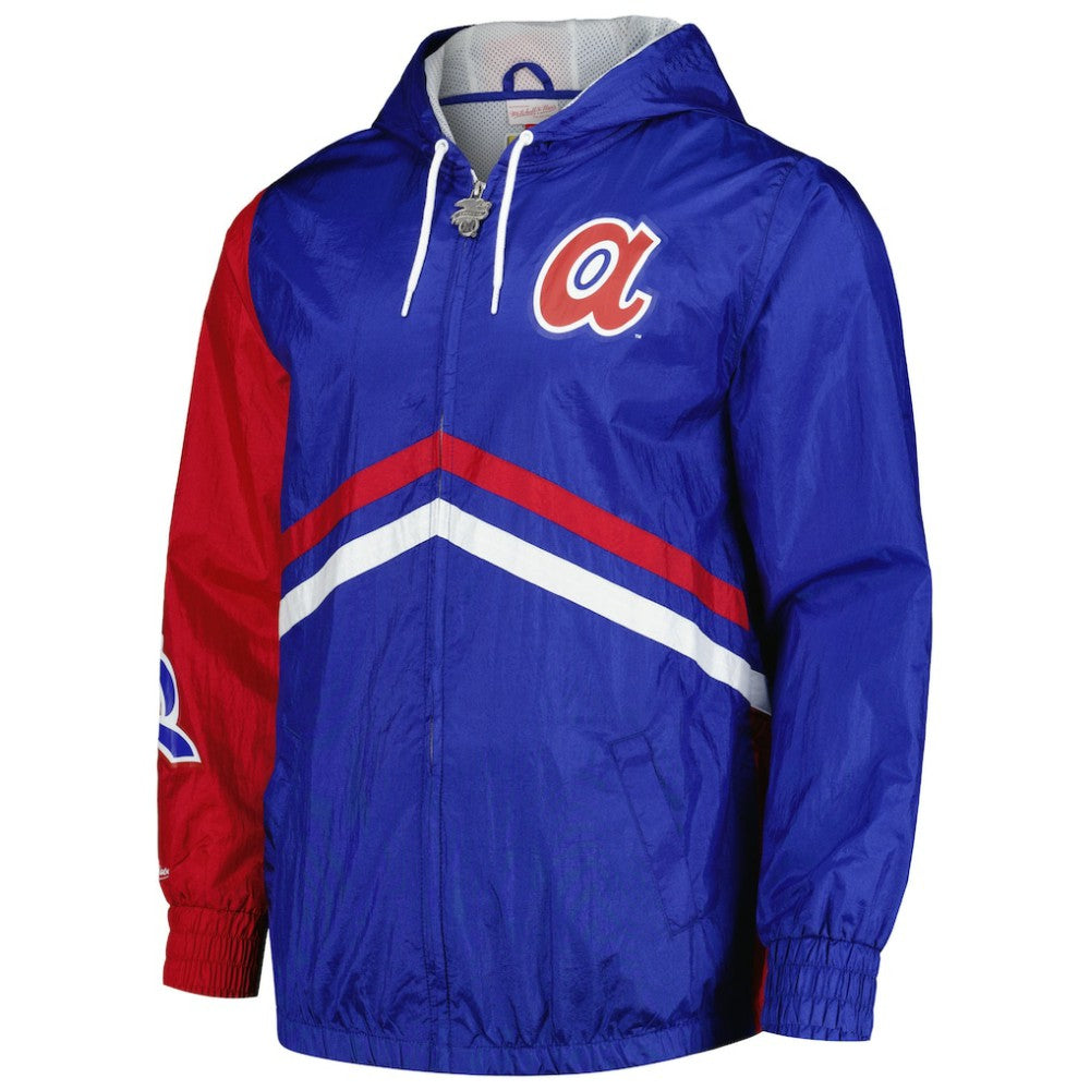 Atlanta Braves Mitchell & Ness Undeniable Full-Zip Hoodie Windbreaker Jacket - Royal - Mitchell & Ness Sale