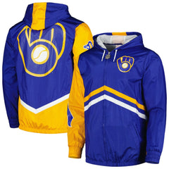 Milwaukee Brewers Mitchell & Ness Undeniable Full-Zip Hoodie Windbreaker Jacket - Royal - Mitchell & Ness Sale