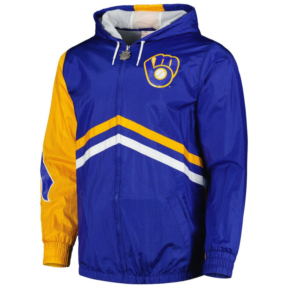 Milwaukee Brewers Mitchell & Ness Undeniable Full-Zip Hoodie Windbreaker Jacket - Royal - Mitchell & Ness Sale