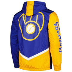 Milwaukee Brewers Mitchell & Ness Undeniable Full-Zip Hoodie Windbreaker Jacket - Royal - Mitchell & Ness Sale