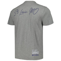 St. Louis Cardinals Mitchell & Ness Cooperstown Collection City Collection T-Shirt - Heather Gray - Mitchell & Ness Lifestyle