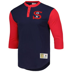 Chicago White Sox Mitchell & Ness Cooperstown Collection Legendary Slub Henley 3/4-Sleeve T-Shirt - Navy - Mitchell & Ness Sale