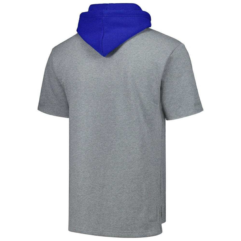 Atlanta Braves Mitchell & Ness Postgame Short Sleeve Pullover Hoodie - Heather Gray - Mitchell & Ness Sale