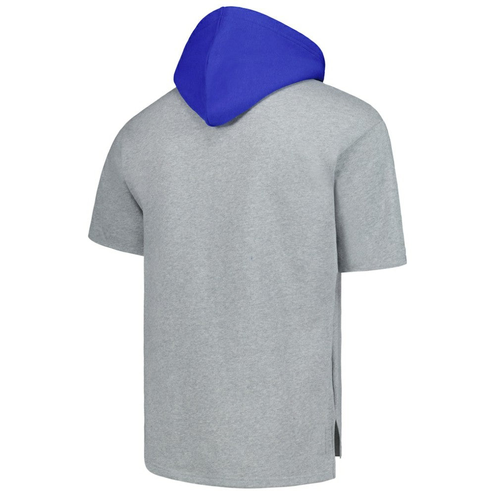 Los Angeles Dodgers Mitchell & Ness Postgame Short Sleeve Pullover Hoodie - Heather Gray - Mitchell & Ness Online
