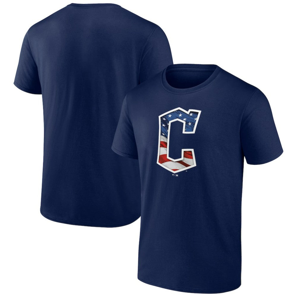 Cleveland Guardians Banner Wave Team T-Shirt - Navy - MLB Online