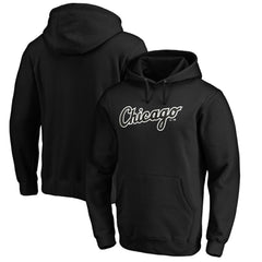 Chicago White Sox Official Wordmark Fitted Pullover Hoodie - Black - MLB Lifestyle