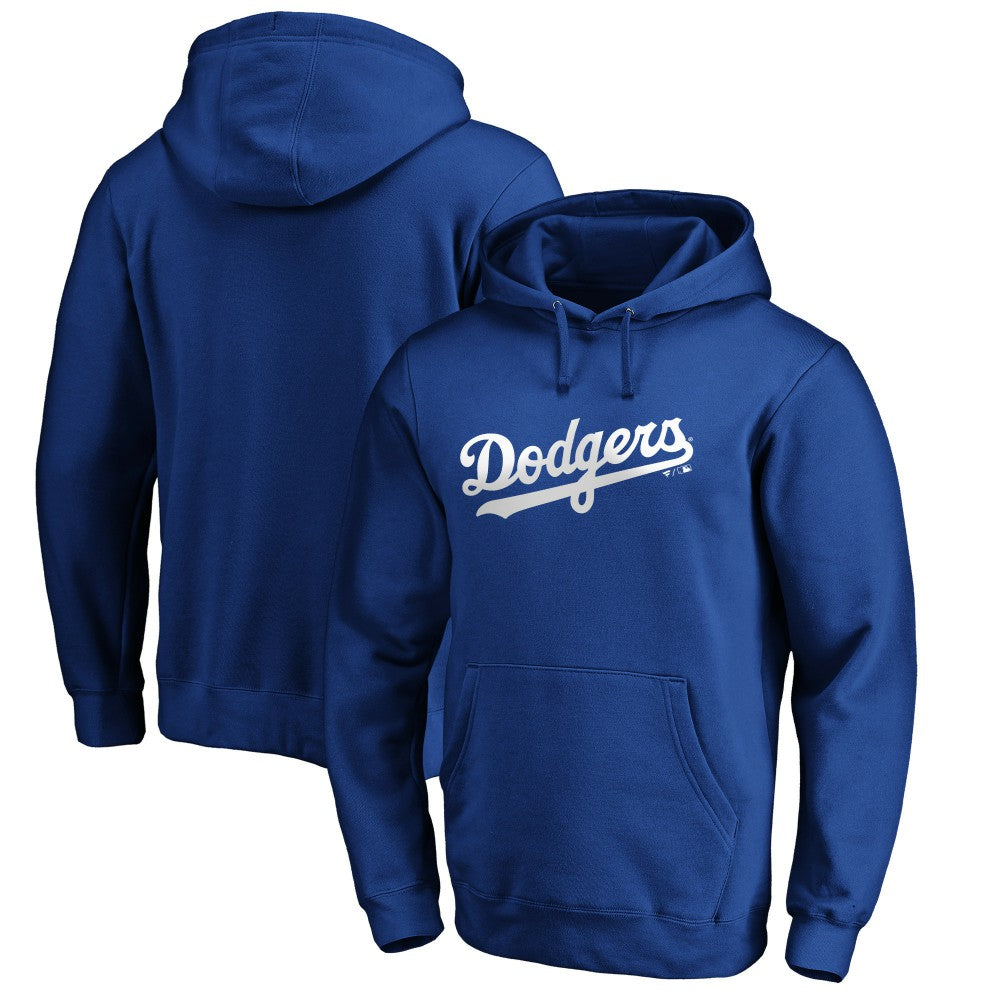 Los Angeles Dodgers Official Wordmark Fitted Pullover Hoodie - Royal - MLB Online
