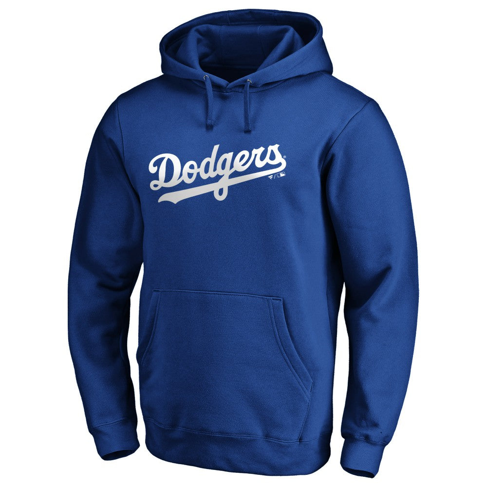 Los Angeles Dodgers Official Wordmark Fitted Pullover Hoodie - Royal - MLB Online
