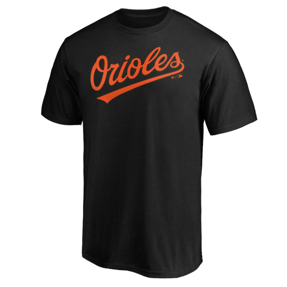 Baltimore Orioles Official Team Wordmark T-Shirt - Black - MLB Discount
