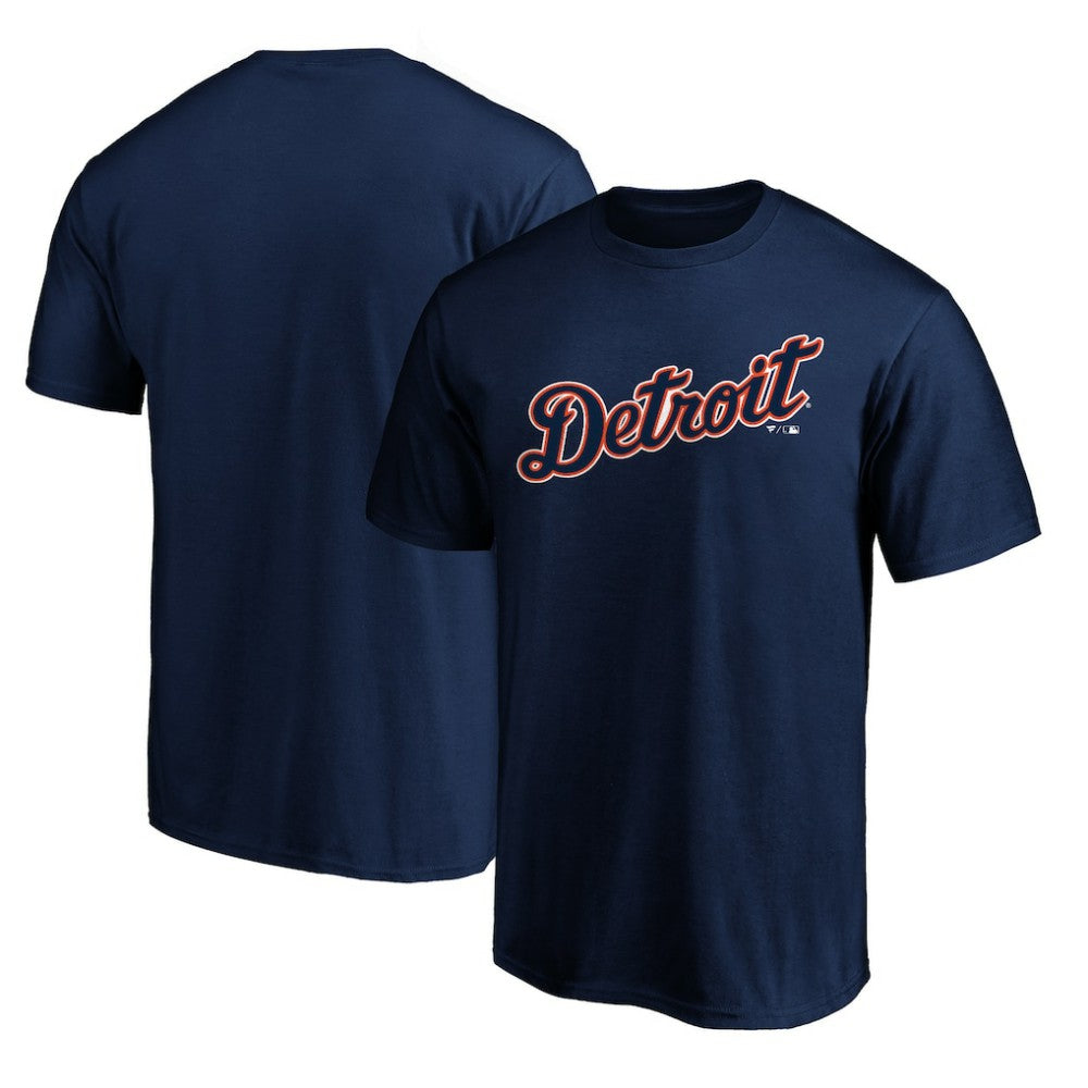 Detroit Tigers Official Team Wordmark T-Shirt - Navy - MLB Discount