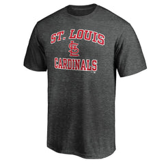 St. Louis Cardinals Heart & Soul Team Logo T-Shirt - Charcoal - MLB Discount