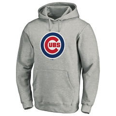 Chicago Cubs Official Team Logo Pullover Hoodie - Gray - MLB Lifestyle