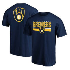 Milwaukee Brewers End Game Team Wordmark T-Shirt - Navy - MLB Lifestyle