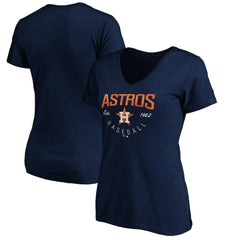 Houston Astros Women's Core Live For It V-Neck T-Shirt - Navy - MLB on Sale