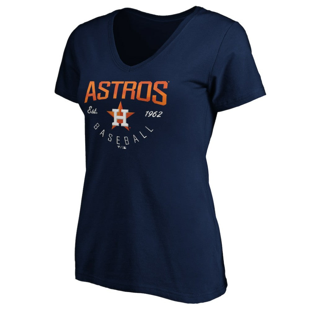 Houston Astros Women's Core Live For It V-Neck T-Shirt - Navy - MLB on Sale