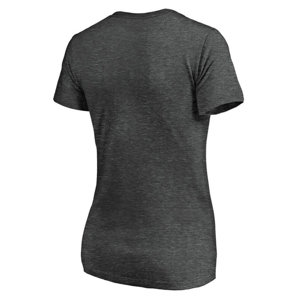 Athletics Women's Core Team Lock Up V-Neck T-Shirt - Charcoal - MLB Sale