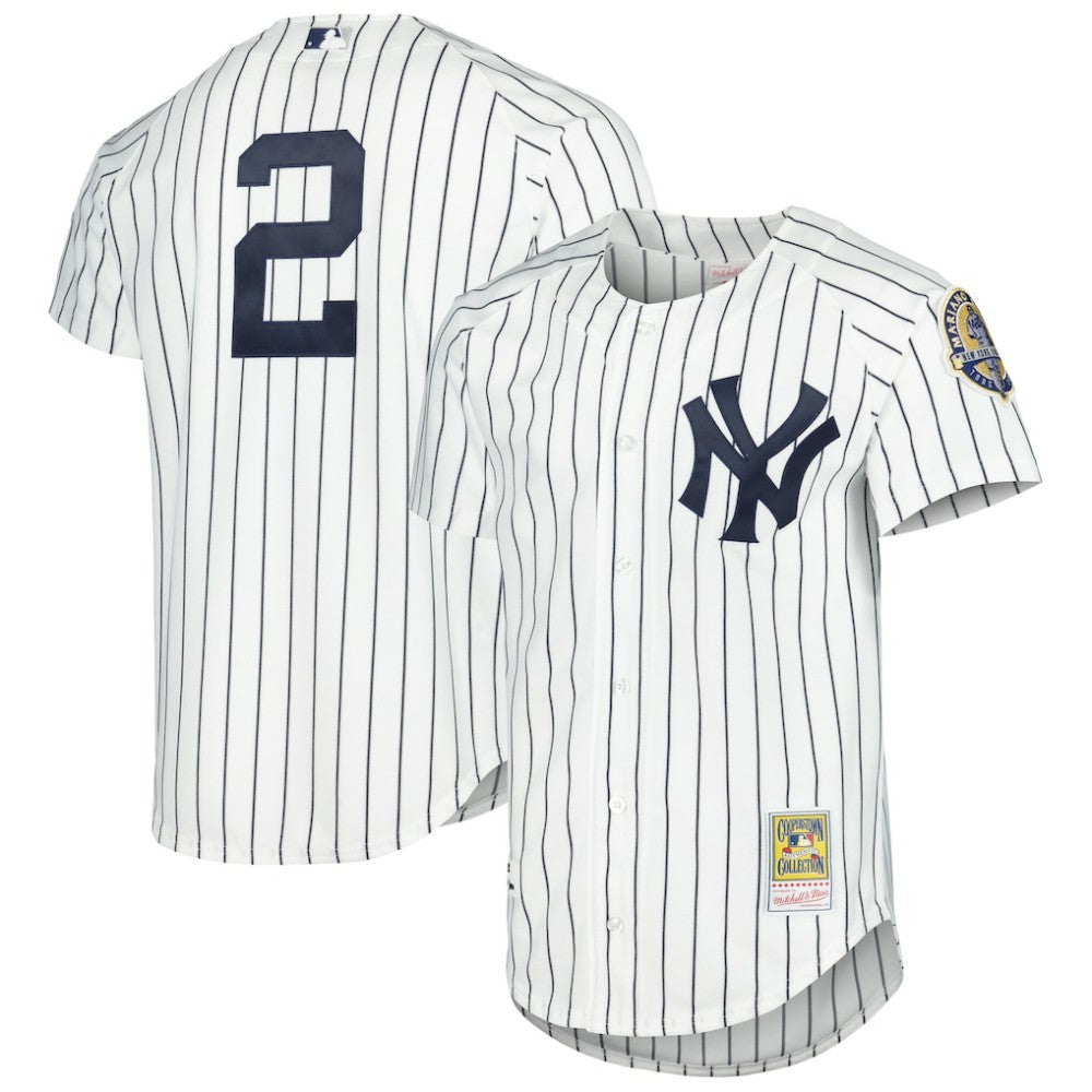 Derek Jeter New York Yankees Mitchell & Ness Cooperstown Collection Authentic Jersey - White - Mitchell & Ness Discount
