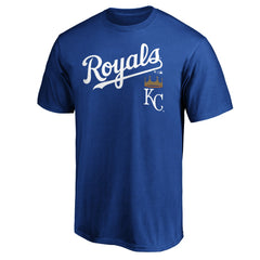 Kansas City Royals Team Lock Up Wordmark T-Shirt - Royal - MLB Sale