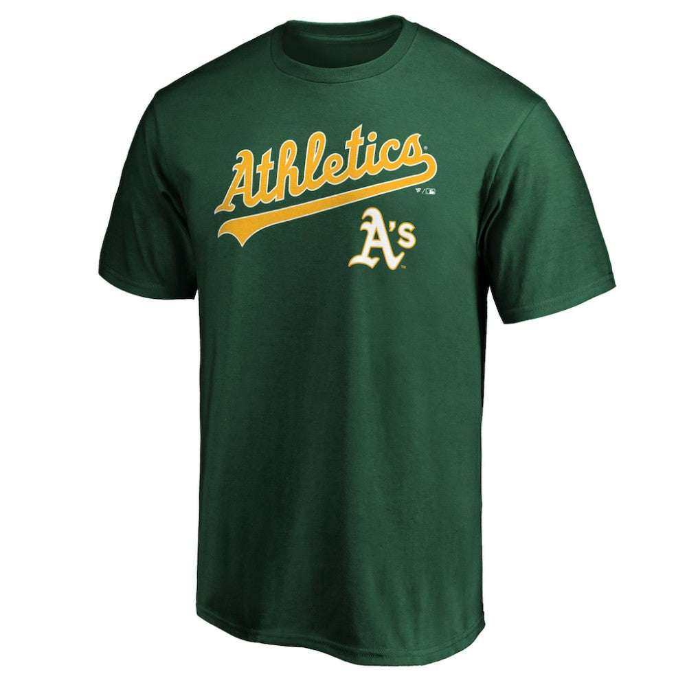 Athletics Team Lock Up Wordmark T-Shirt - Green - MLB on Sale
